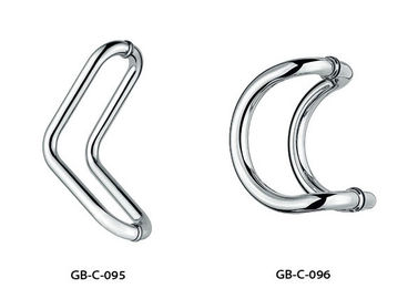 China 316 Material Hotel Stainless Steel Tube Handles Back To Back Push Handles supplier