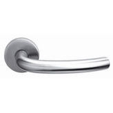 China Passage Lever Set With Round Escutcheon , Privacy Function Exterior Lever Door Handles supplier